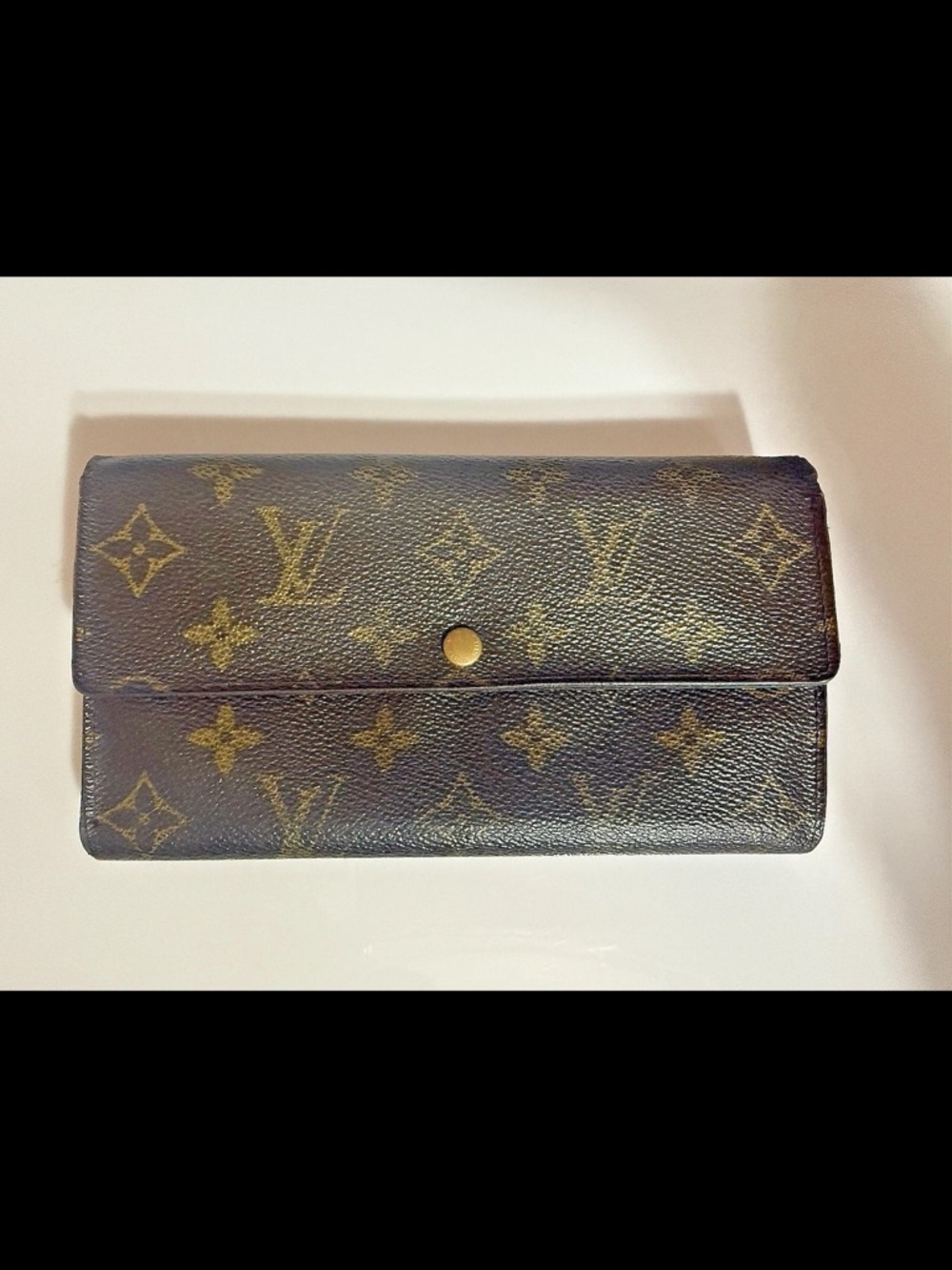 LOUIS VUITTON - Sarah Monogram Brown
Canvas Leather Long Wallet